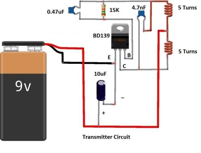 Wireless Electricity Transmission Circuit Diagram